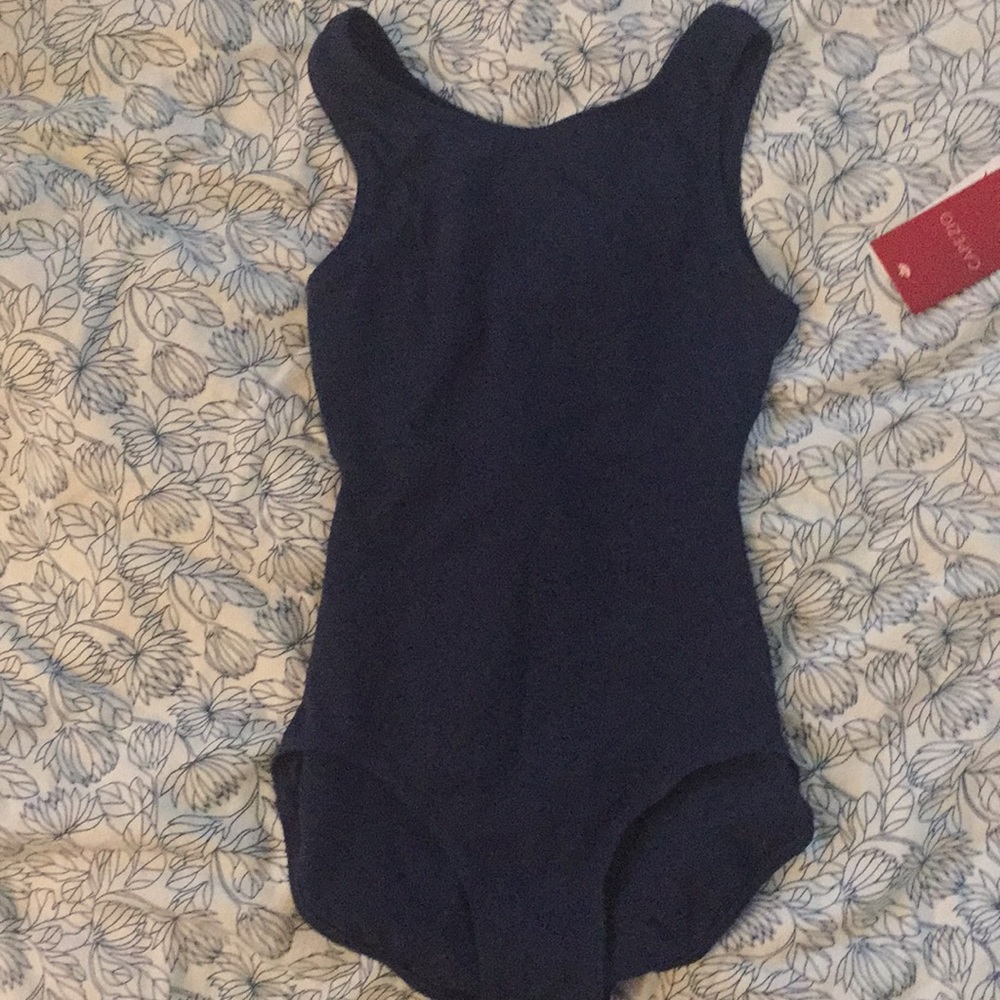 Navy blue capezio tank leotard. NWT